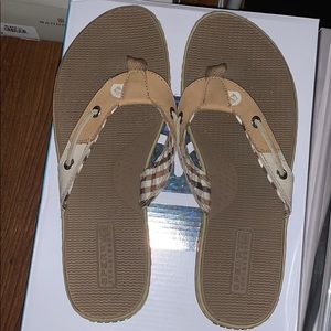 Sperry Women's Seafish Sandals - Linen / Oat 8.5